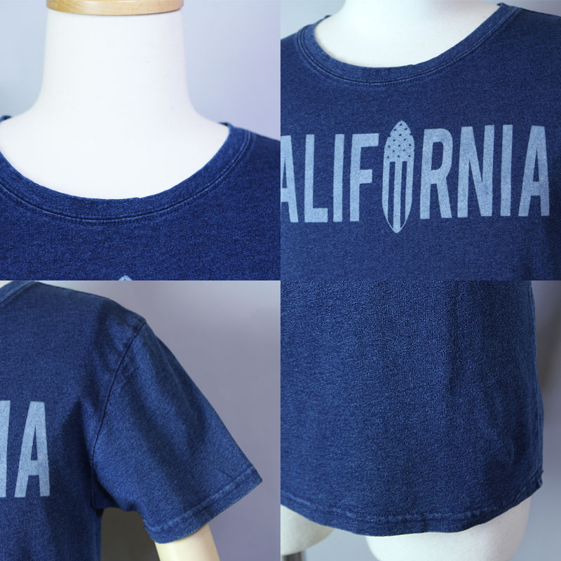 インディゴ染め Tシャツ