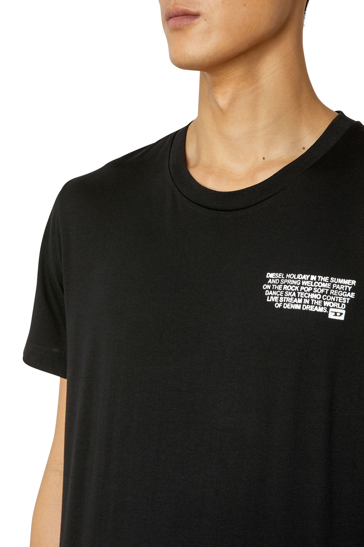 トップスDIESEL×AC MILAN Tシャツ　限定 ロゴ プリント ブラック S